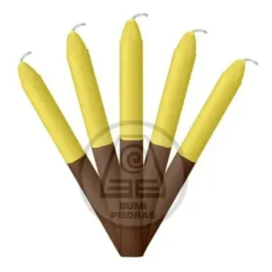 vela color lisas nº4 san onofre un. (amarrillo/marron)