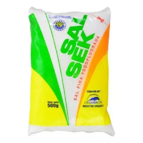 sal sek fina iodofluorada 1/2 kg. sal sek fina iodofluorada 1/2 kg.