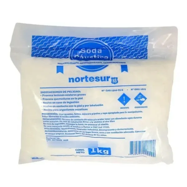 soda caustica en escamas nortesur 1 kg. soda caustica en escamas nortesur 1 kg.
