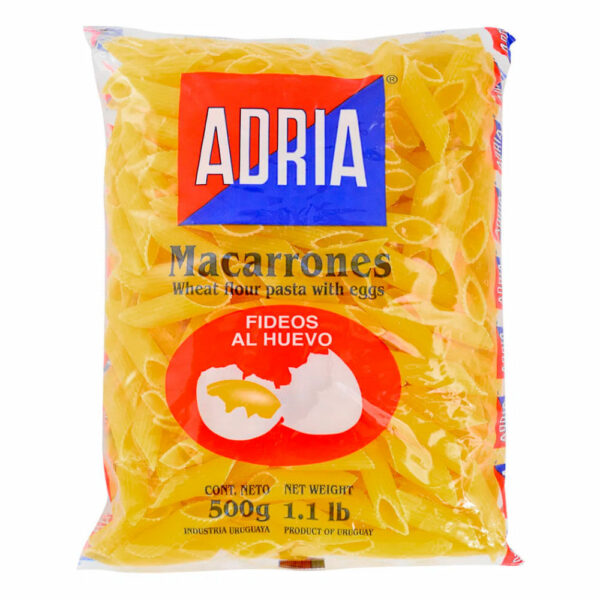 fideos adria al huevo 500 grs. macarrones (50024) fideos adria al huevo 500 grs. macarrones (50024)