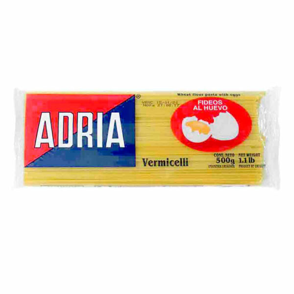 fideos adria al huevo 500 grs. vermicelli (50088)