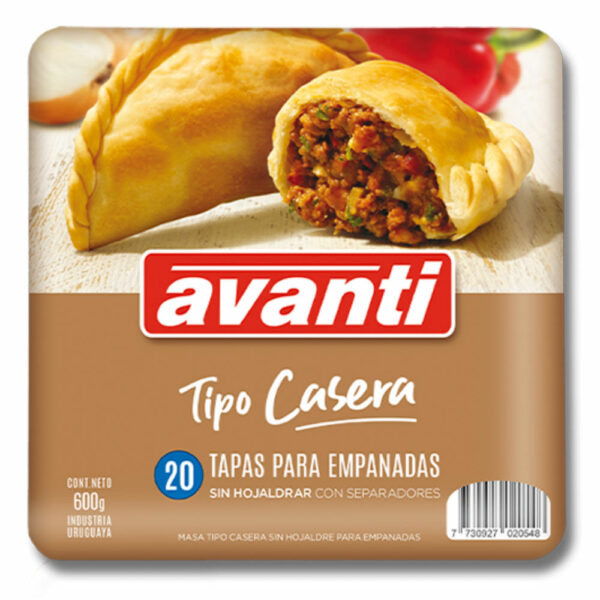 masa hojaldre avanti empanadas t/casera 20 un. (1161)