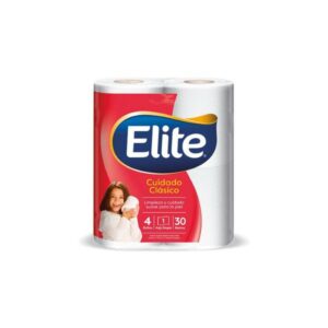 papel higienico elite hoja simple 4 un. 30 m. (1054)