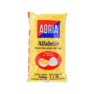 fideos adria al huevo 500 grs. alfabeto (50067)