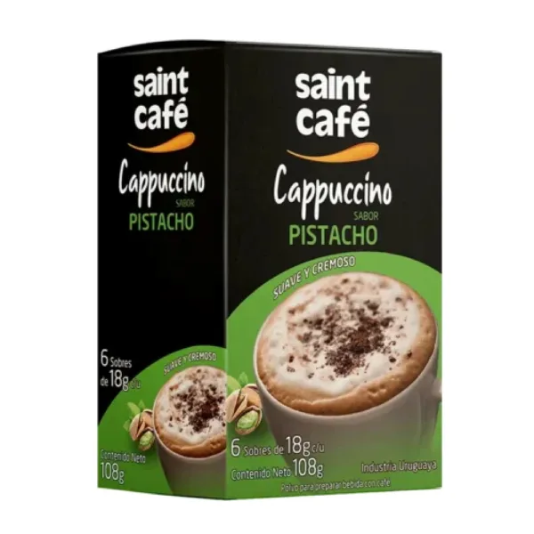cafe saint cappuccino pistacho 6 sobres/18 grs. (3482) cafe saint cappuccino pistacho 6 sobres/18 grs. (3482)