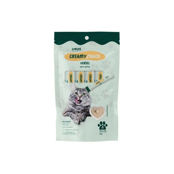 alim. p/mascotas snacks creamy lopets verdel p/gato 60 grs. (132567) alim. p/mascotas snacks creamy lopets verdel p/gato 60 grs. (132567)
