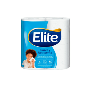 papel higienico elite suave y resist h.suave d.hoja 4 un 30 m. (848)