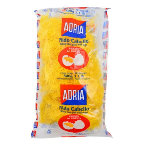 fideos adria al huevo 500 grs. cabello de angel (50012)