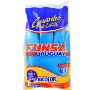 guante de goma funsa bicolor nº 10