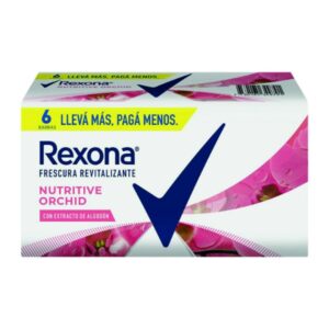 jabon rexona 120 grs. x 6 un. nutritive orchid (64802538)