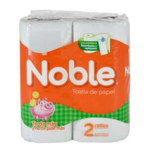 toallas papel p/cocina noble 2 un. 40 paÑos 19 x 19 cm. (1336)