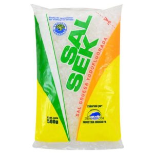 sal sek gruesa iodofluorada 1/2 kg.