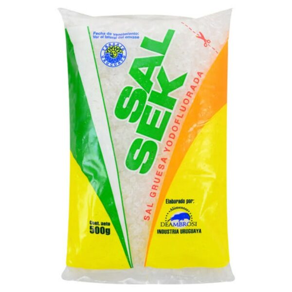 sal sek gruesa iodofluorada 1/2 kg.