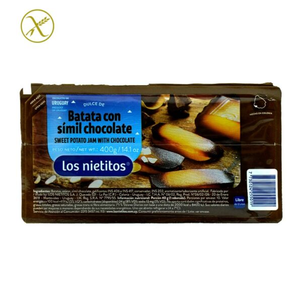 DULCE BATATA LOS NIETITOS C/CHOCOLATE 400 GRS. (25500) DULCE BATATA LOS NIETITOS C/CHOCOLATE 400 GRS. (25500)