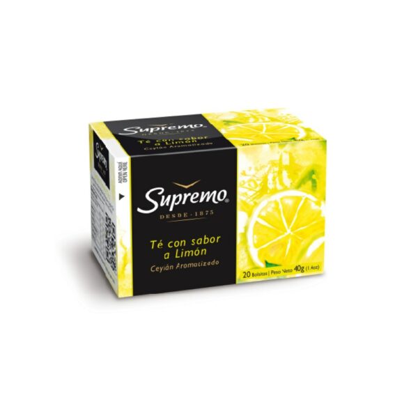 TE SUPREMO 20/2 GRS. AROMATIZADO LIMON TE SUPREMO 20/2 GRS. AROMATIZADO LIMON