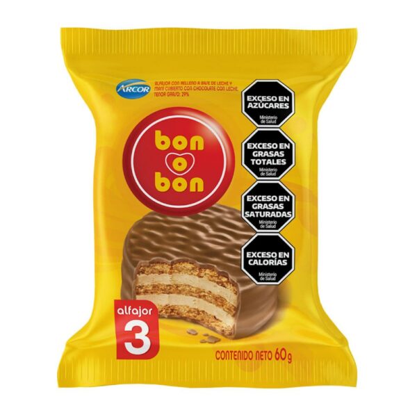 ALFAJOR BON O BON TRIPLE 60 GRS. LECHE (1006140) ALFAJOR BON O BON TRIPLE 60 GRS. LECHE (1006140)