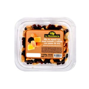 MIX ANANA C/MANI Y PASAS UVA LA ABUNDANCIA 150 GRS. (53077)