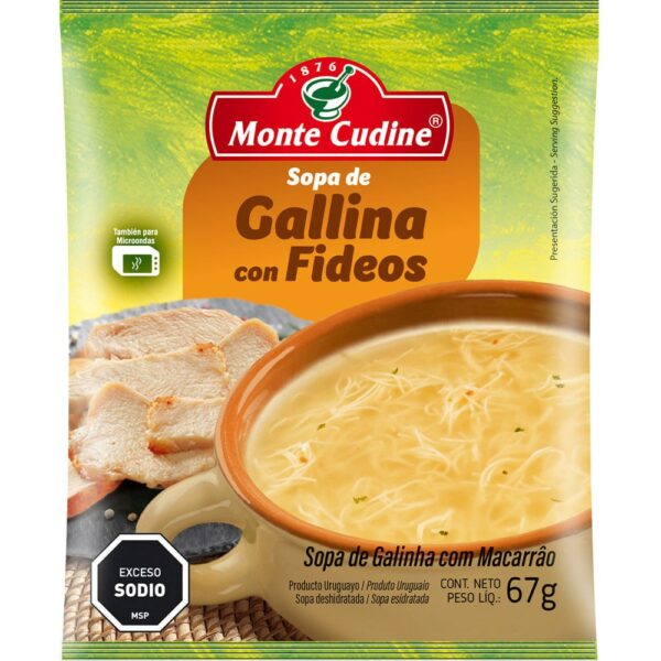 SOPA MONTE CUDINE CASERA 67 GRS. GALLINA C/FIDEO SOPA MONTE CUDINE CASERA 67 GRS. GALLINA C/FIDEO