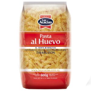 FIDEOS LAS ACACIAS AL HUEVO 500 GRS. TIRABUZON