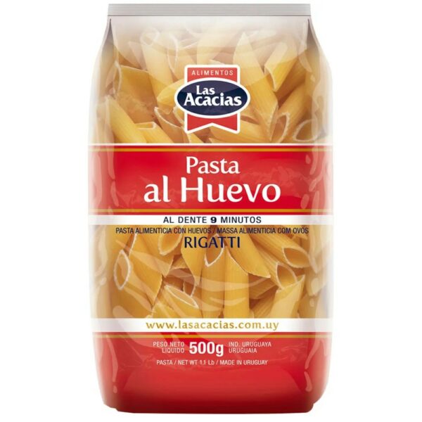 FIDEOS LAS ACACIAS AL HUEVO 500 GRS. RIGATI FIDEOS LAS ACACIAS AL HUEVO 500 GRS. RIGATI