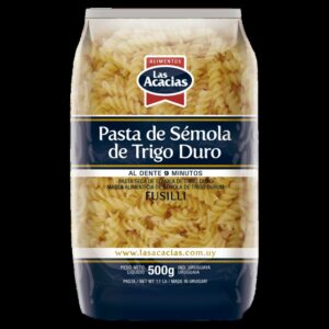 FIDEOS LAS ACACIAS P. DURA SEMOLA 500 GRS. FUSILLI