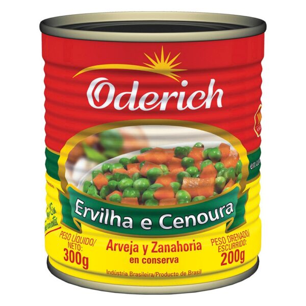 ARVEJAS / ZANAHORIAS ODERICH 300/200 GRS. (DUETO) ARVEJAS / ZANAHORIAS ODERICH 300/200 GRS. (DUETO)