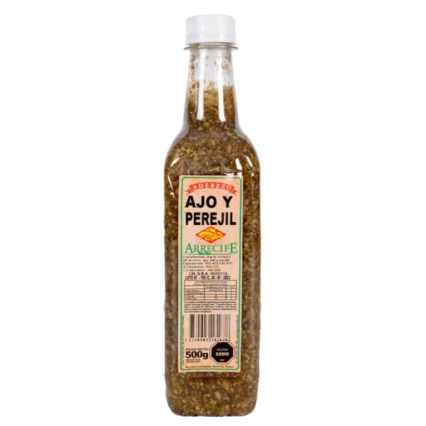 ADEREZO ARRECIFE AJO Y PEREJIL 500 ML. (BOTELLA)