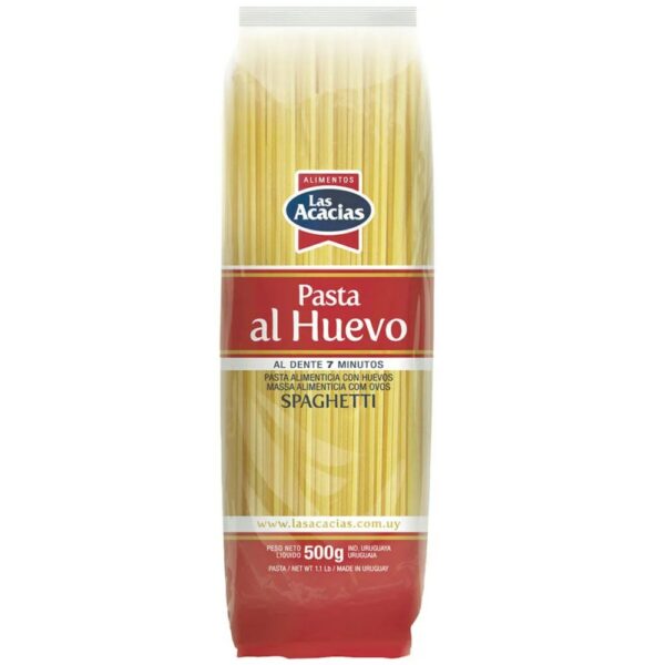 FIDEOS LAS ACACIAS AL HUEVO 500 GRS. SPAGHETTI (111214)