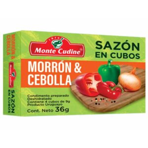 SAZON MONTE CUDINE E/CUBOS 4 X 9 GRS. MORRON Y CEBOLLA