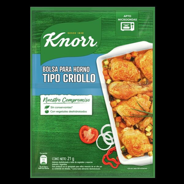 BOLSA P/HORNO KNORR P/POLLO TIPO CRIOLLO 21 GRS. (68625938) BOLSA P/HORNO KNORR P/POLLO TIPO CRIOLLO 21 GRS. (68625938)