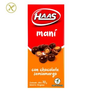 MANI CON CHOCOLATE SEMI AMARGO HAAS 70 GRS. (70251)