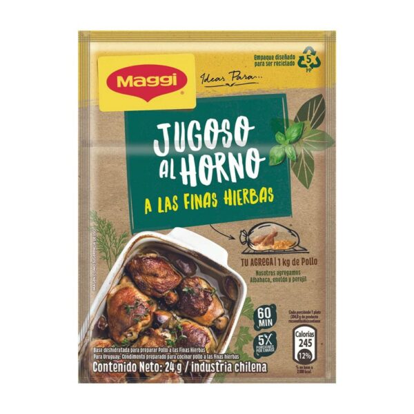 JUGOSO AL HORNO MAGGI 24 GRS. POLLO A LAS FINAS HIERBAS