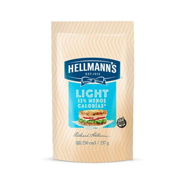 MAYONESA HELLMANN´S LIGHT S/TACC 250 CC./237 GRS. D.PACK MAYONESA HELLMANN´S LIGHT S/TACC 250 CC./237 GRS. D.PACK