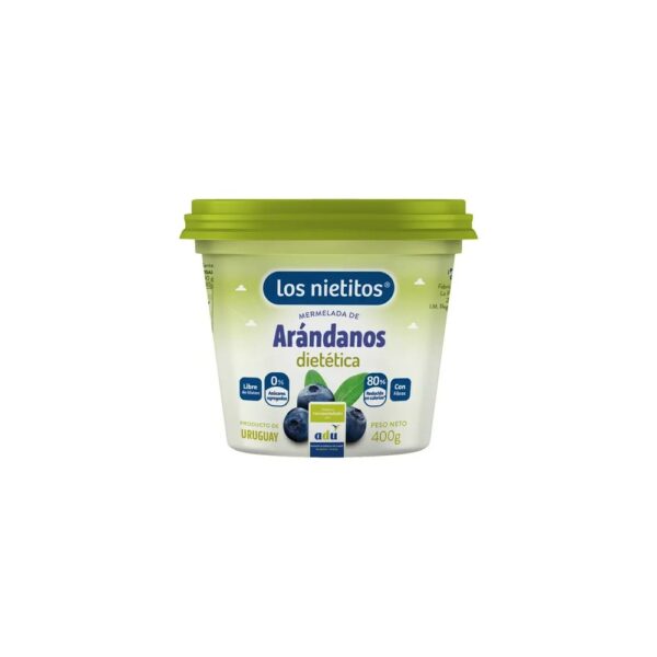 MERMELADA LOS NIETITOS 0% AZUCAR POTE 400 GRS. ARANDANOS MERMELADA LOS NIETITOS 0% AZUCAR POTE 400 GRS. ARANDANOS