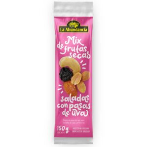 MIX PASAS, C.CAJU, NUECES Y ALMENDRAS LA ABUNDANCIA 150 GRS