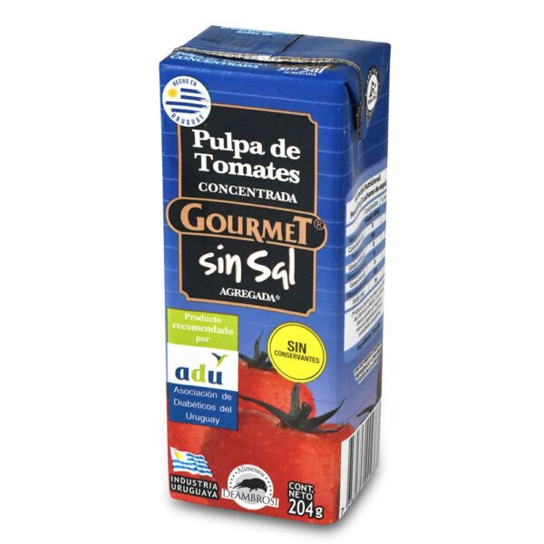 PULPA DE TOMATE GOURMET S/SAL 204 GRS. (3781)