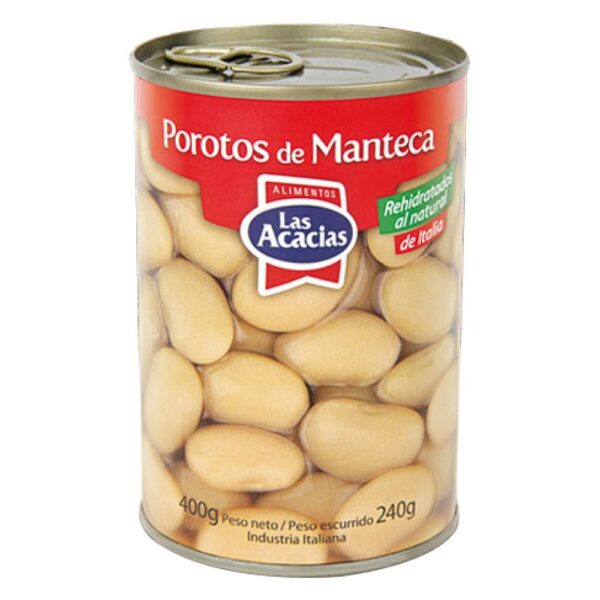 POROTO MANTECA LAS ACACIAS 400 GRS. LATA C/A/FACIL (2021)