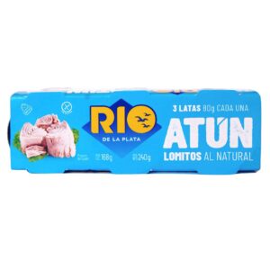 ATUN ENTERO NAT. RIO DE LA PLATA PACK 3 X 80 GRS. (9605)