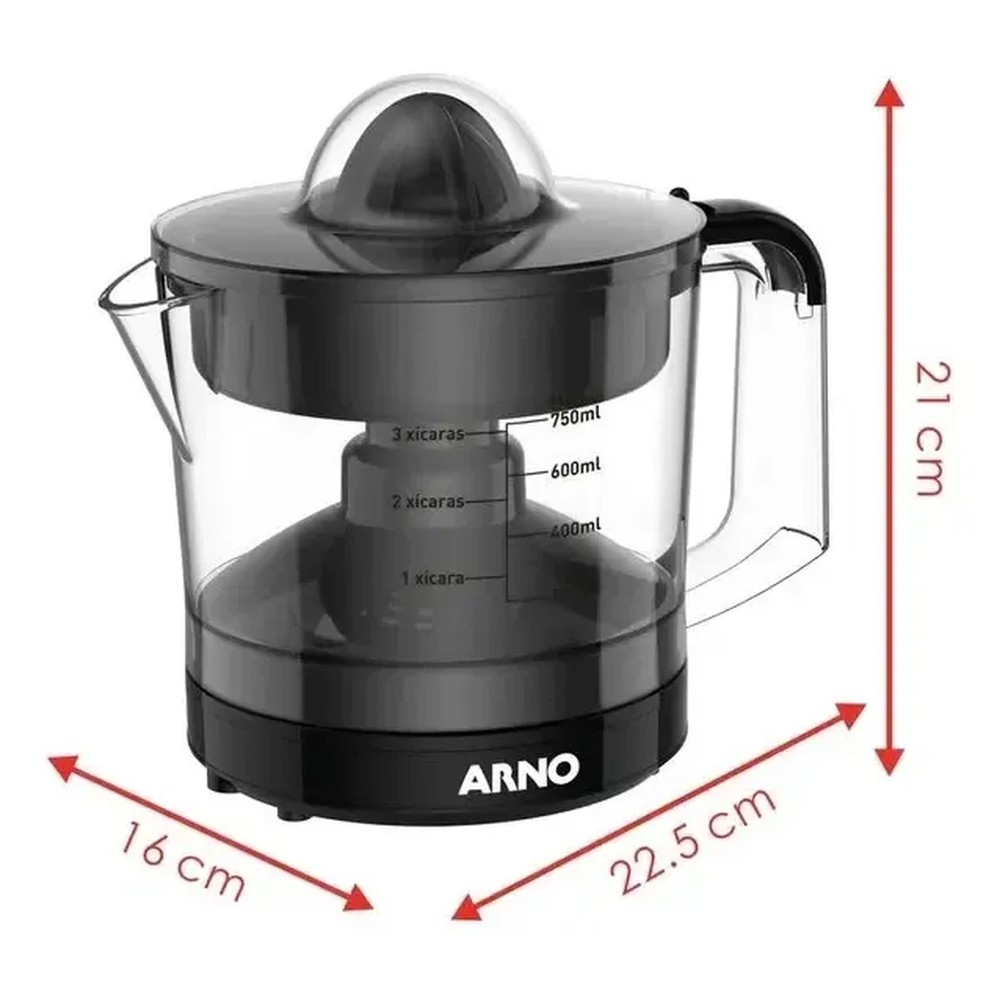 120432-4 EXPRIMIDOR CITRUS PRESSS ARNO BLACK (ZP2028B2)