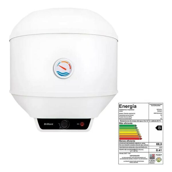121971-2 CALENTADOR AGUA BRILLIANT 35 LTS. (BREV35WH)