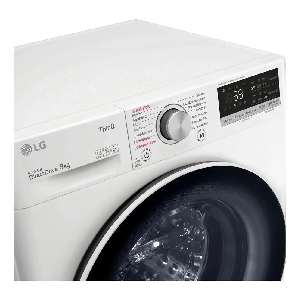 122000-4 LAVASECARROPA LG INVERTER WD9WVC4S6 9 KG. C/FRONTAL BCO.
