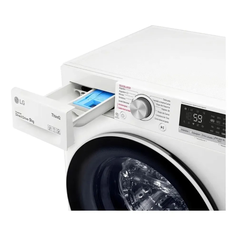 122000-5 LAVASECARROPA LG INVERTER WD9WVC4S6 9 KG. C/FRONTAL BCO.