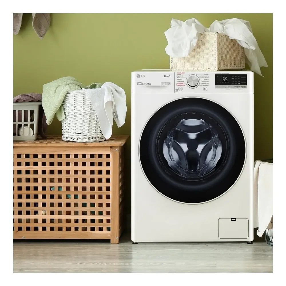 122000-8 LAVASECARROPA LG INVERTER WD9WVC4S6 9 KG. C/FRONTAL BCO.