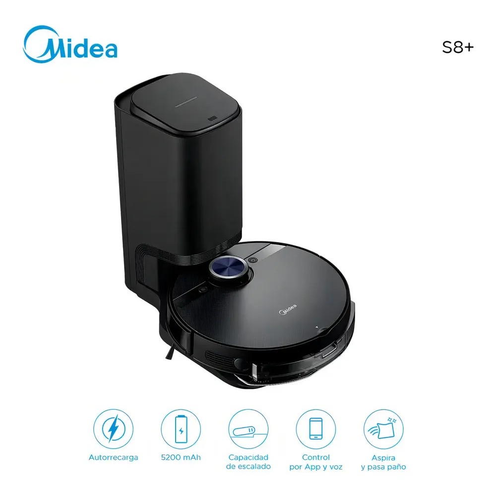 123691-2 ASPIRADORA Y TRAPEADORA MIDEA ROBOT S8 CAP. 450 ML B/AUTOV