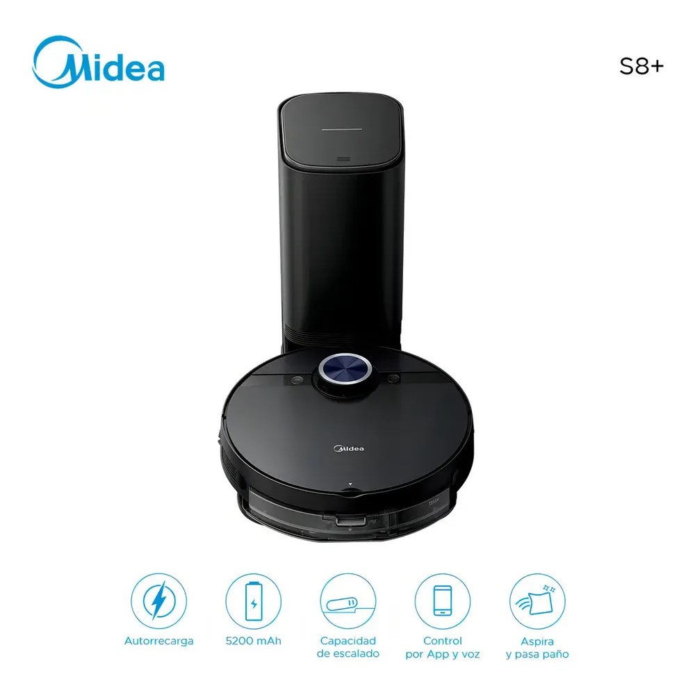 123691-3 ASPIRADORA Y TRAPEADORA MIDEA ROBOT S8 CAP. 450 ML B/AUTOV