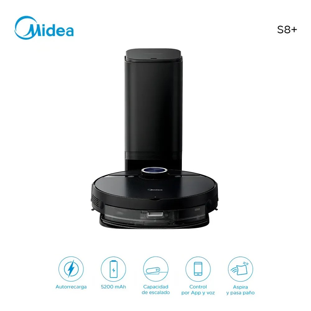 123691-4 ASPIRADORA Y TRAPEADORA MIDEA ROBOT S8 CAP. 450 ML B/AUTOV