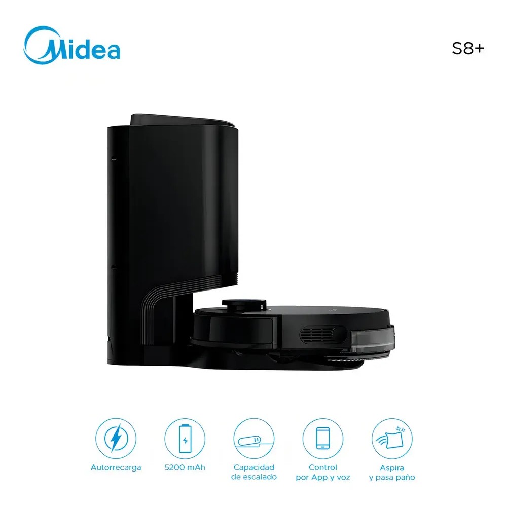 123691-5 ASPIRADORA Y TRAPEADORA MIDEA ROBOT S8 CAP. 450 ML B/AUTOV