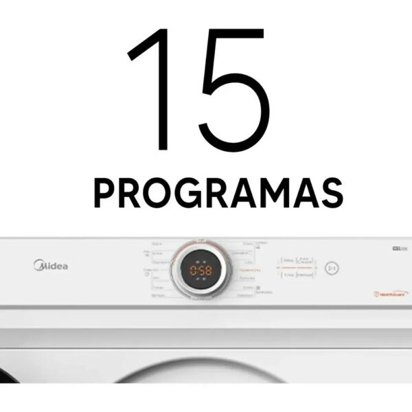 123932-6 SECARROPAS MIDEA MD100A70/W 7 KG. C/FRONTAL TITANIUM