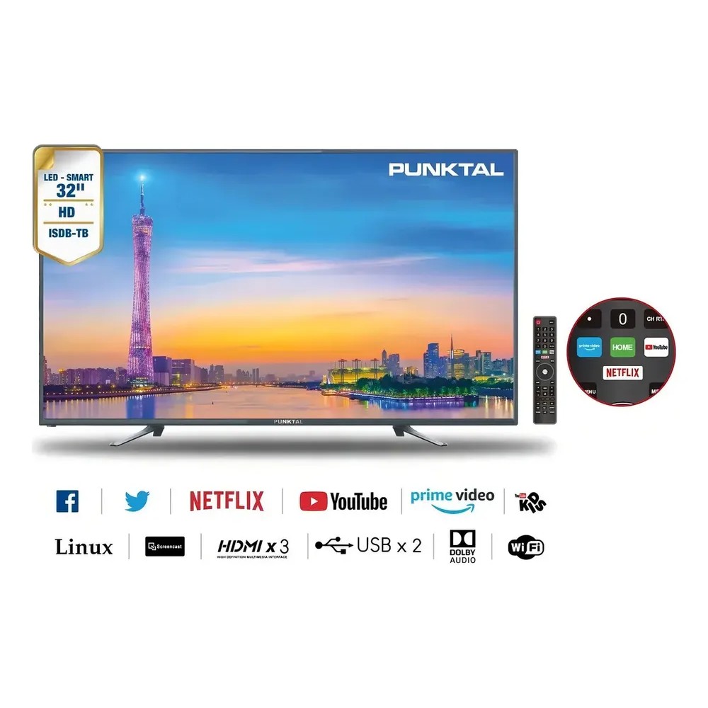 124014-2 TELEVISOR PUNKTAL LED 32" PK-32 WOS SMART FRAMELESS (3787)