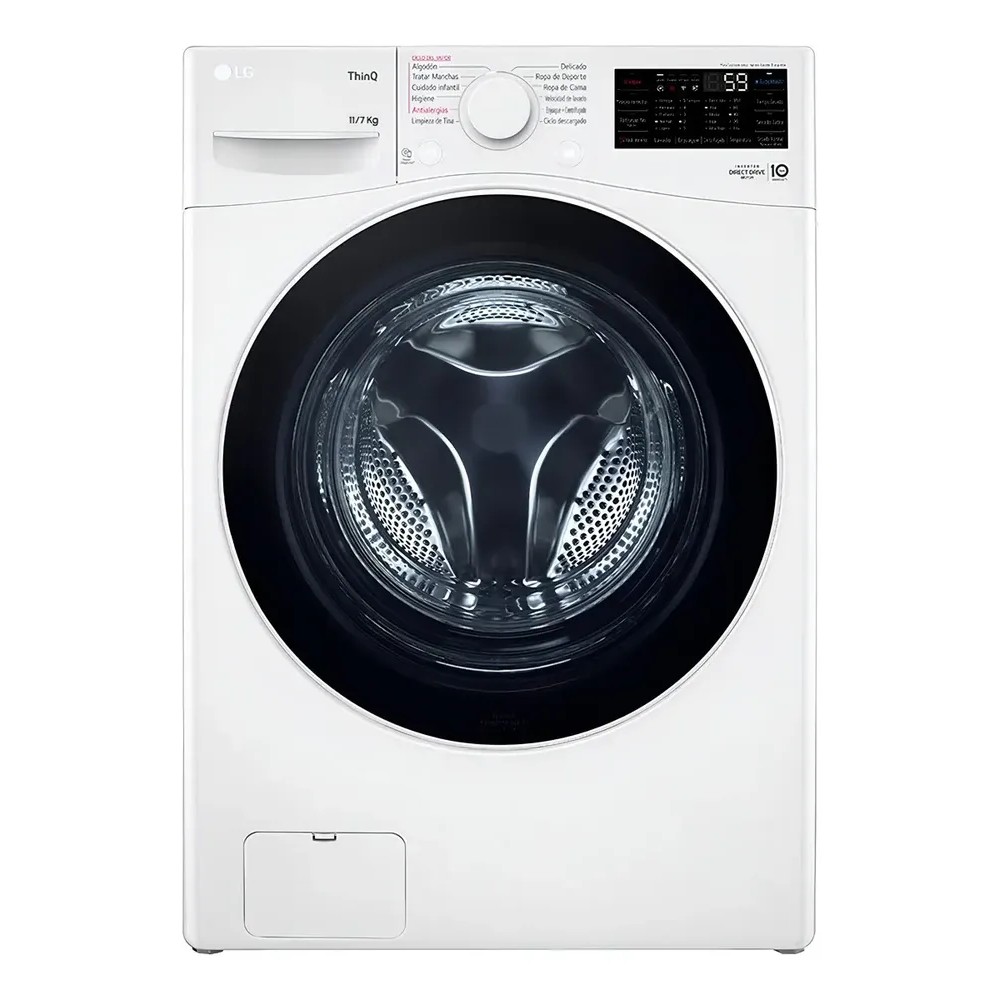 124126-1 LAVASECARROPA LG INVERTER WD11WVC3S6 11 KG. C/FRONTAL BCO.